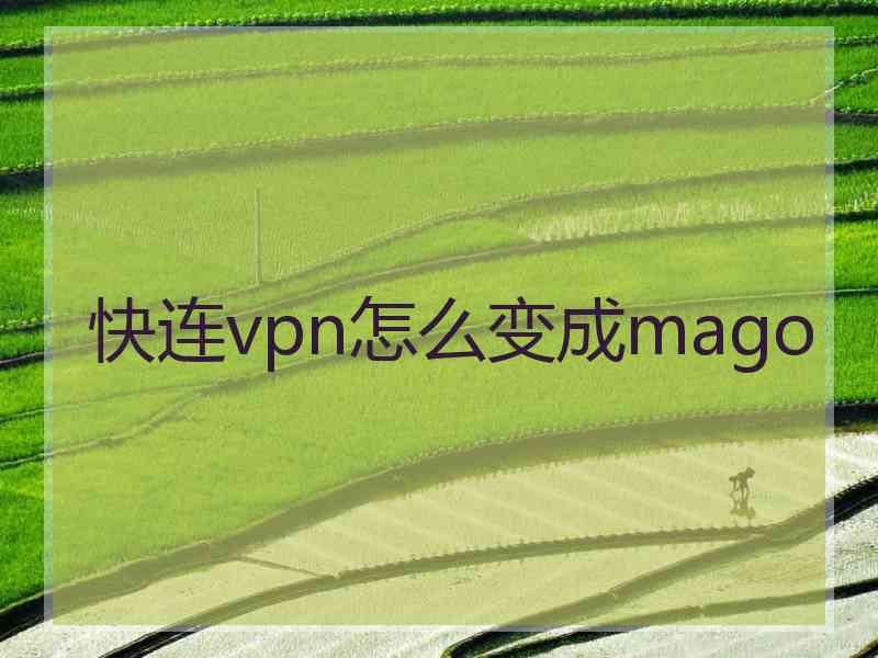 快连vpn怎么变成mago