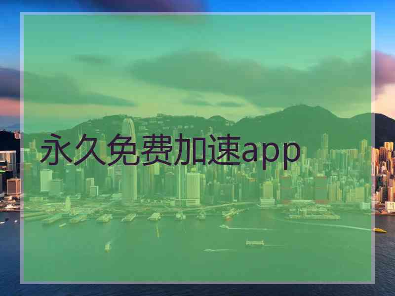 永久免费加速app