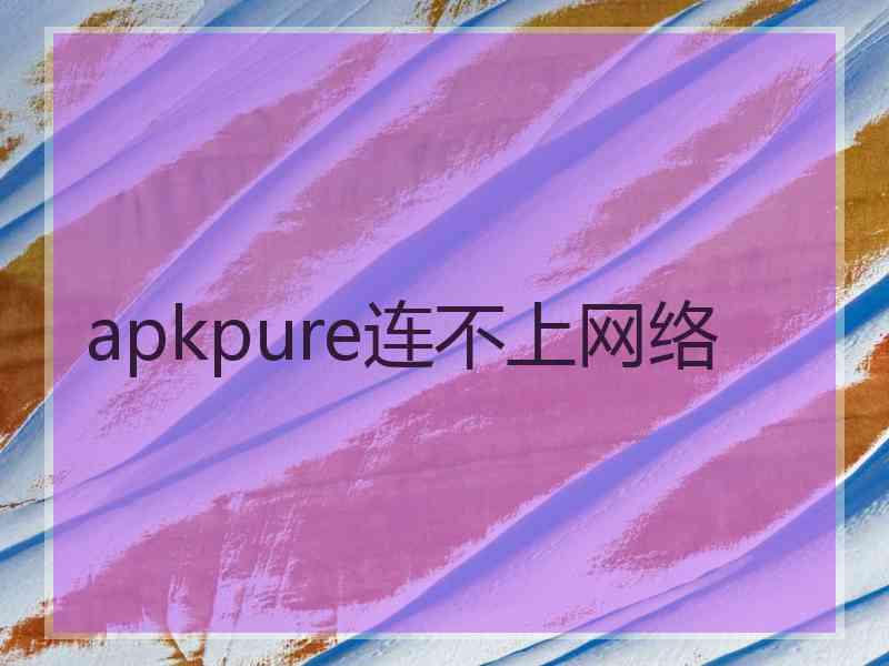 apkpure连不上网络