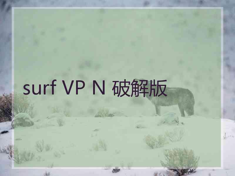 surf VP N 破解版