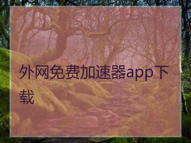 外网免费加速器app下载