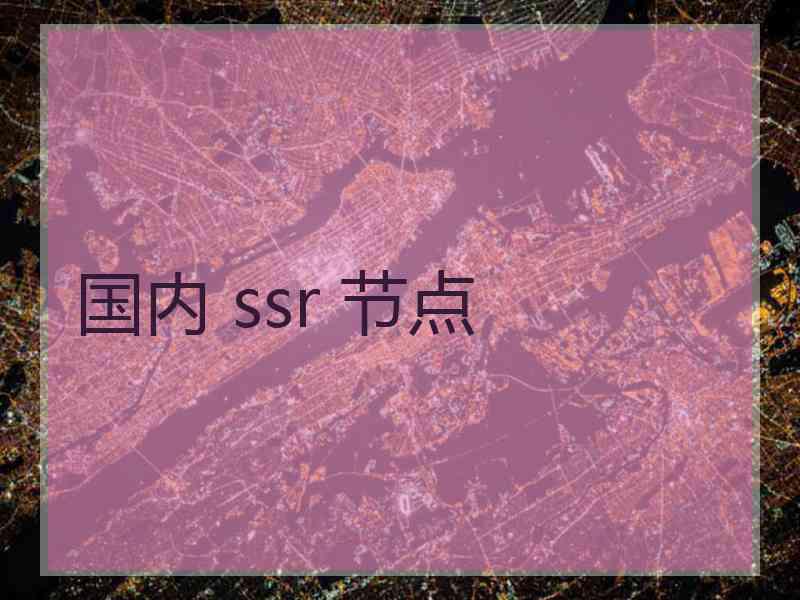 国内 ssr 节点