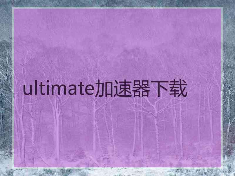 ultimate加速器下载