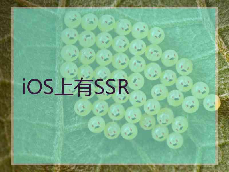 iOS上有SSR