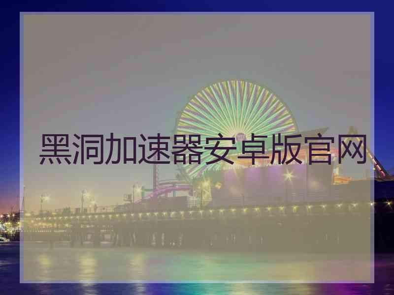 黑洞加速器安卓版官网