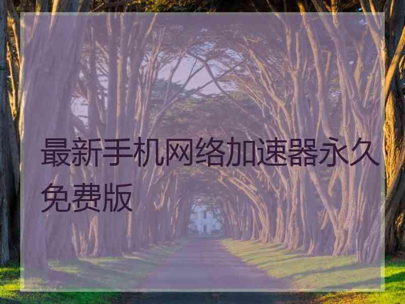 最新手机网络加速器永久免费版