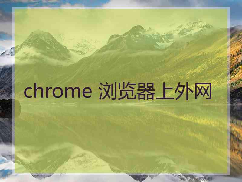 chrome 浏览器上外网