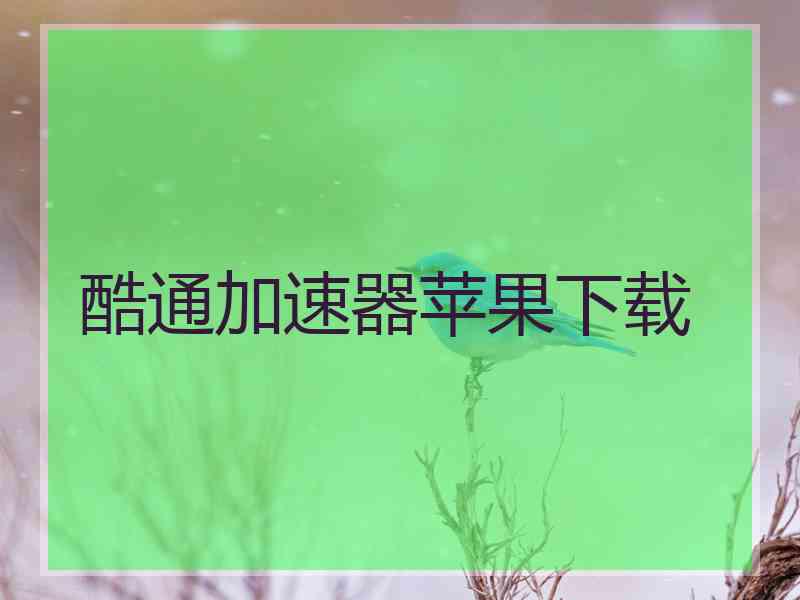 酷通加速器苹果下载