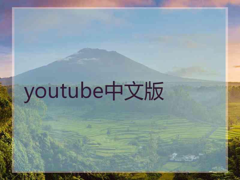 youtube中文版