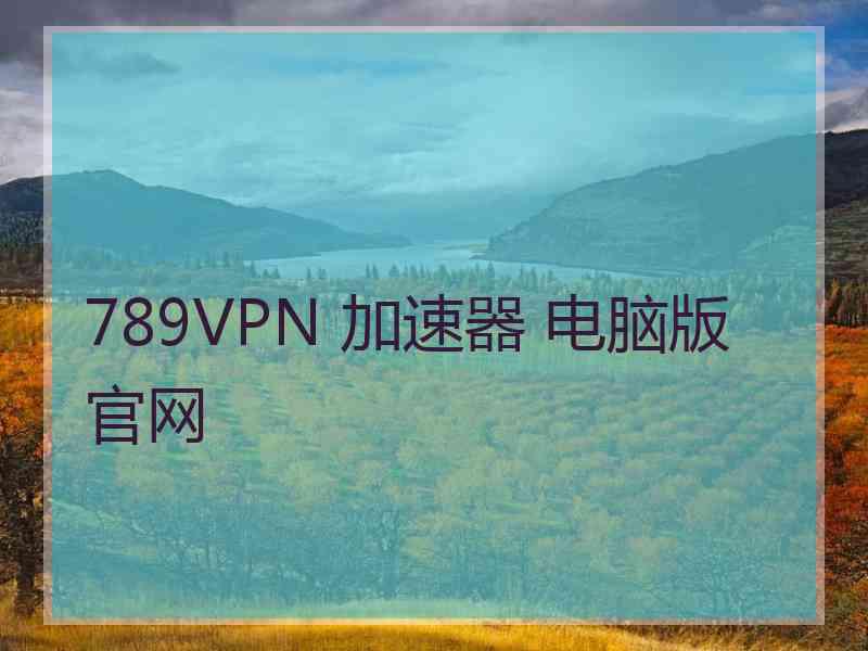 789VPN 加速器 电脑版 官网