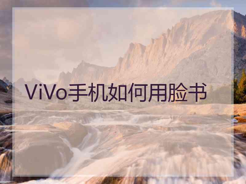 ViVo手机如何用脸书