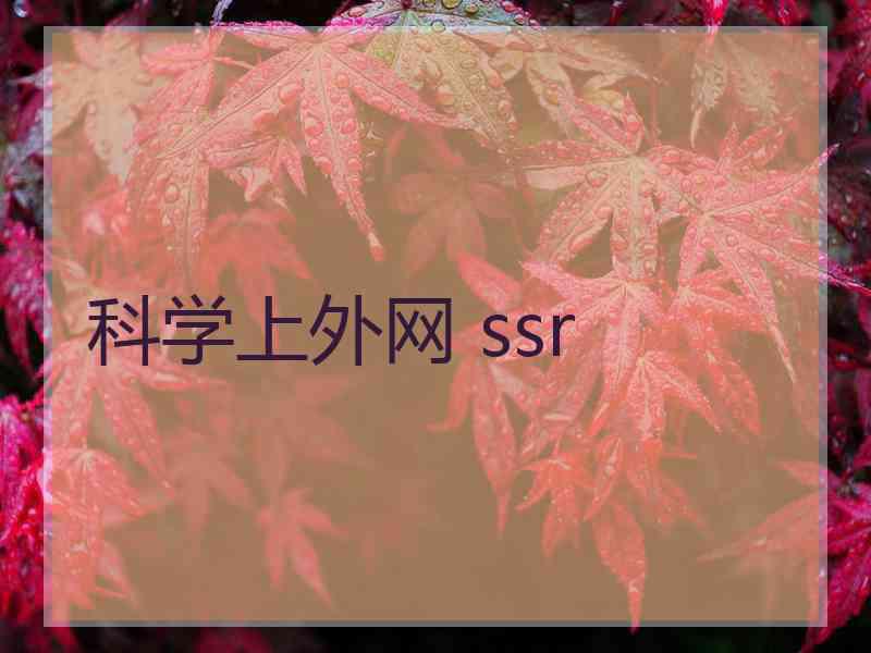 科学上外网 ssr