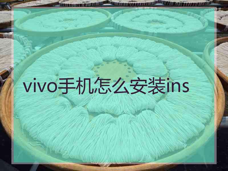 vivo手机怎么安装ins