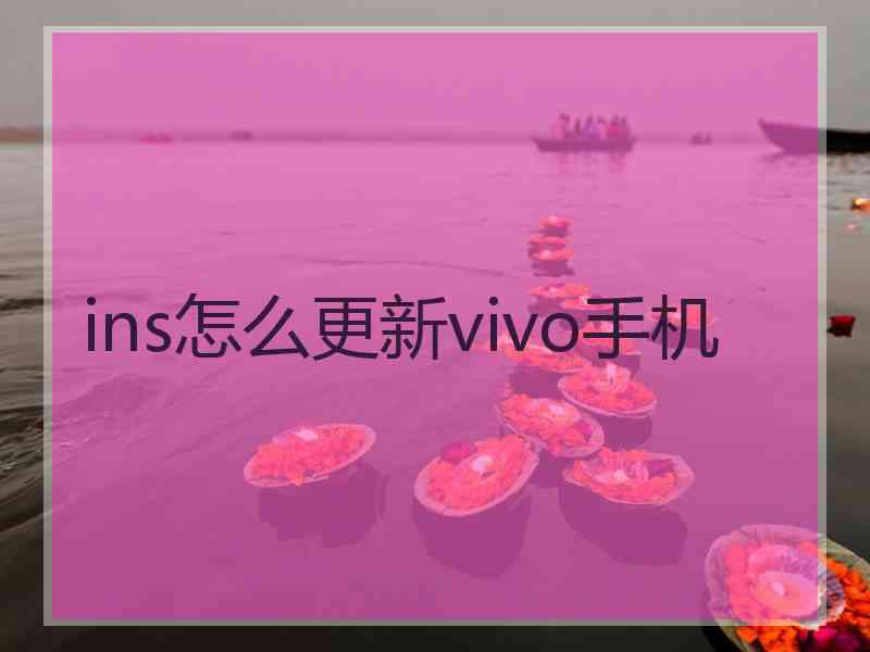 ins怎么更新vivo手机