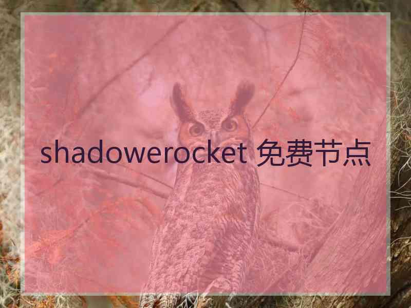 shadowerocket 免费节点