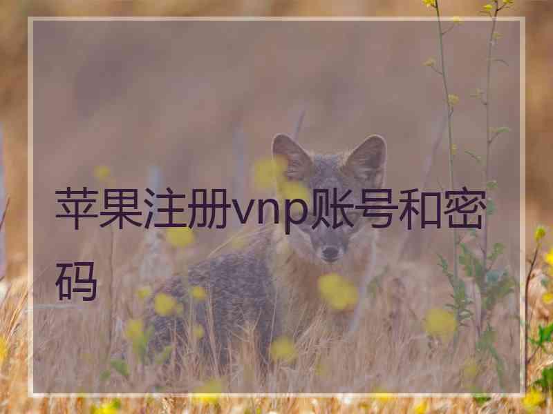 苹果注册vnp账号和密码