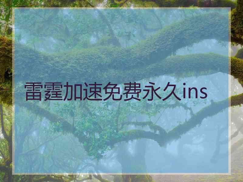 雷霆加速免费永久ins