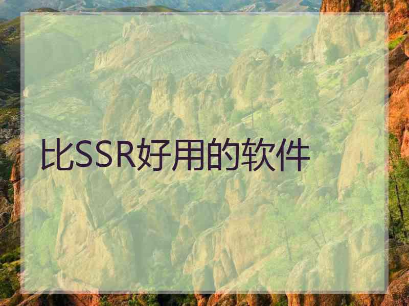 比SSR好用的软件