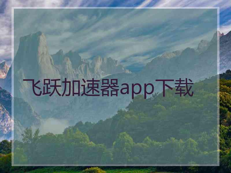 飞跃加速器app下载