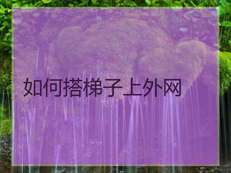 如何搭梯子上外网