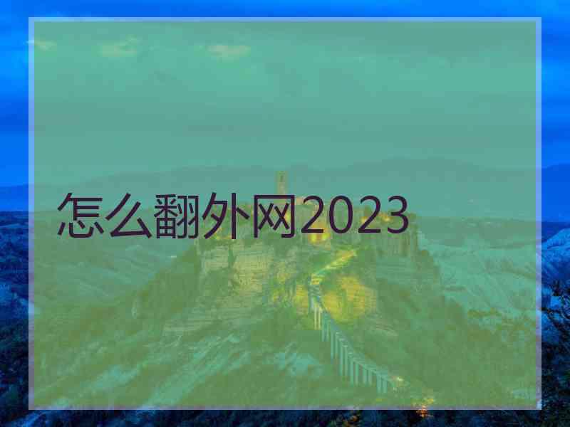 怎么翻外网2023