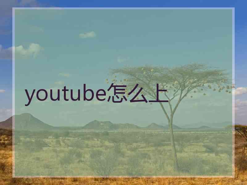 youtube怎么上