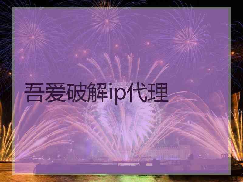 吾爱破解ip代理