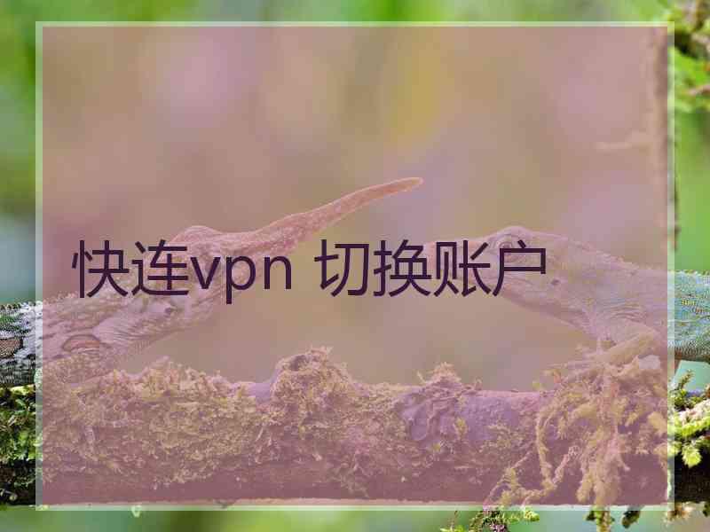 快连vpn 切换账户