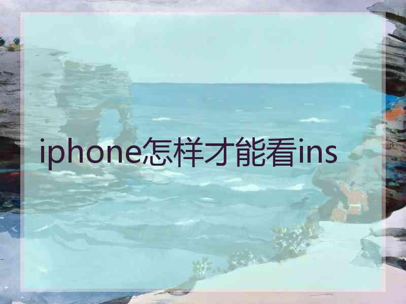 iphone怎样才能看ins