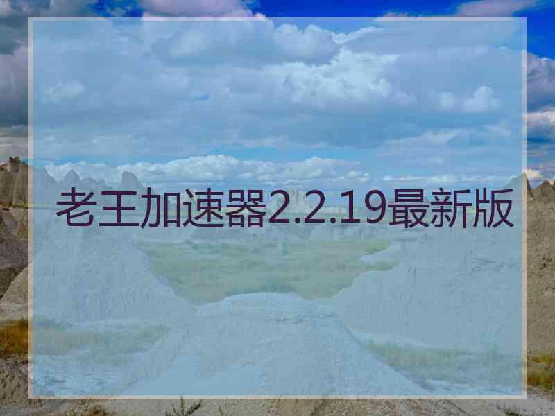 老王加速器2.2.19最新版