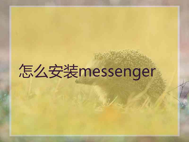 怎么安装messenger