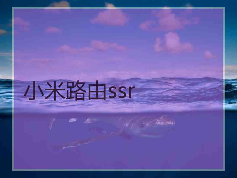 小米路由ssr