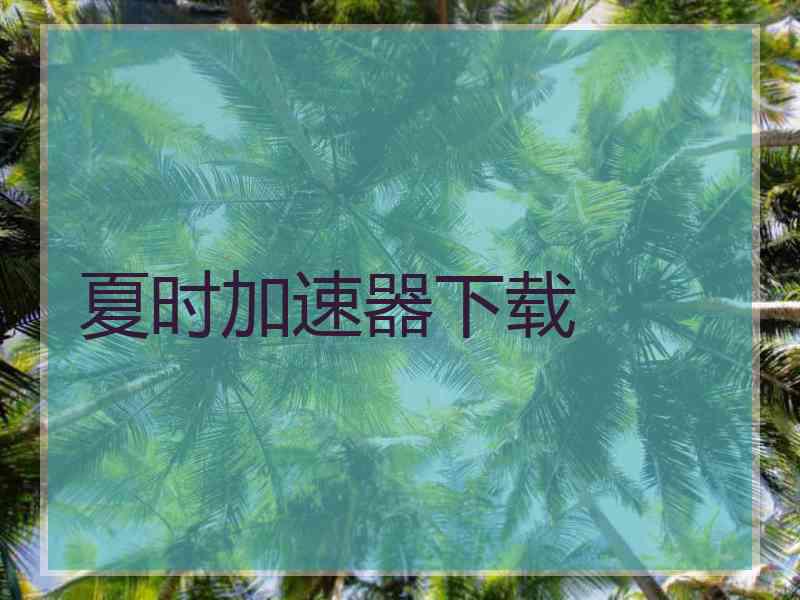 夏时加速器下载