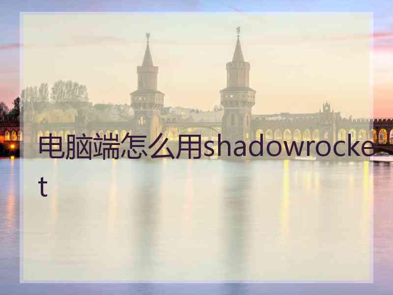 电脑端怎么用shadowrocket