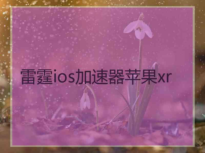 雷霆ios加速器苹果xr