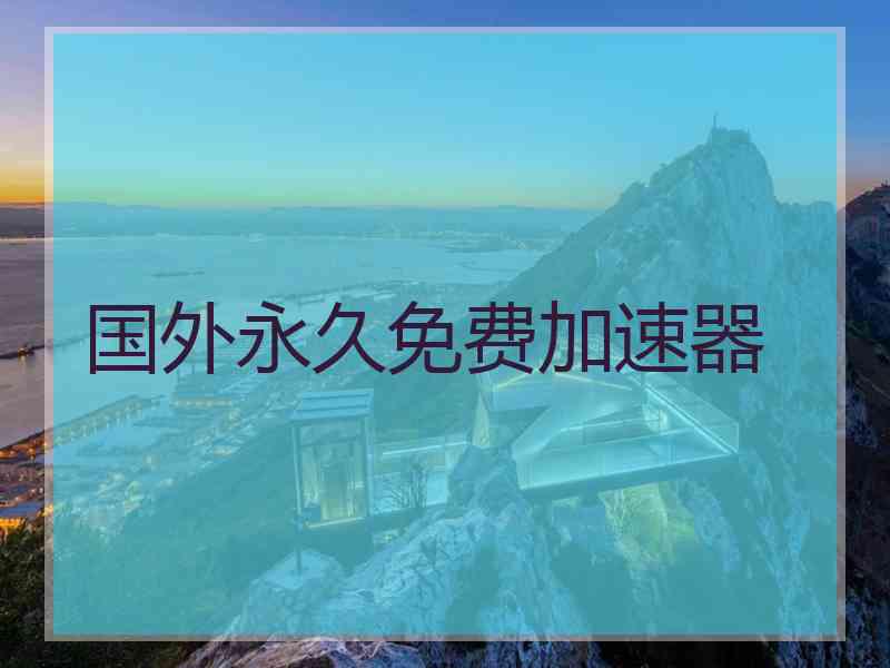 国外永久免费加速器