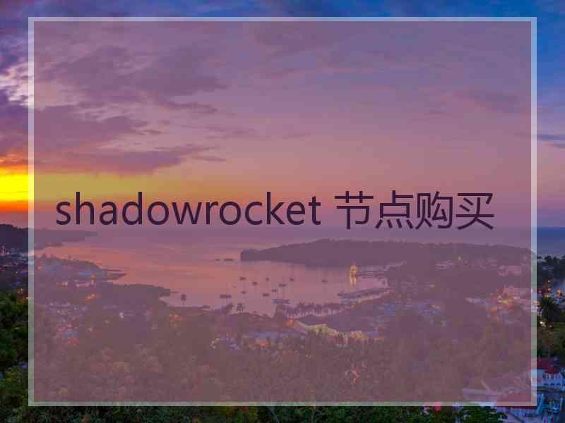 shadowrocket 节点购买