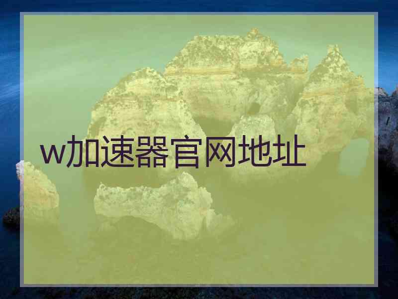 w加速器官网地址