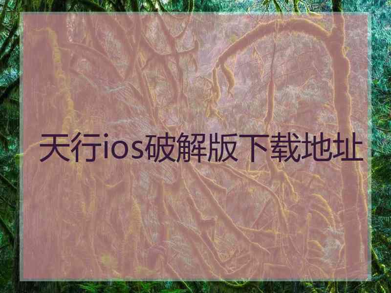 天行ios破解版下载地址