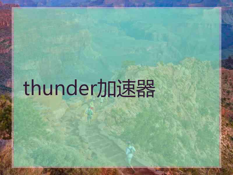 thunder加速器