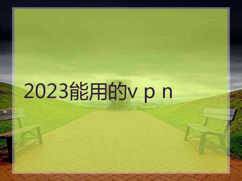 2023能用的v p n