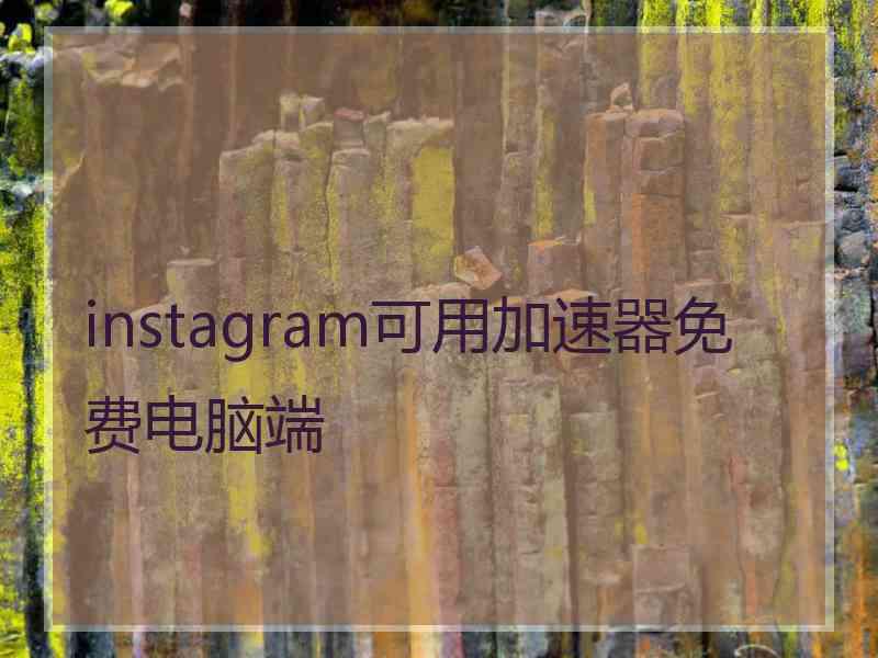 instagram可用加速器免费电脑端