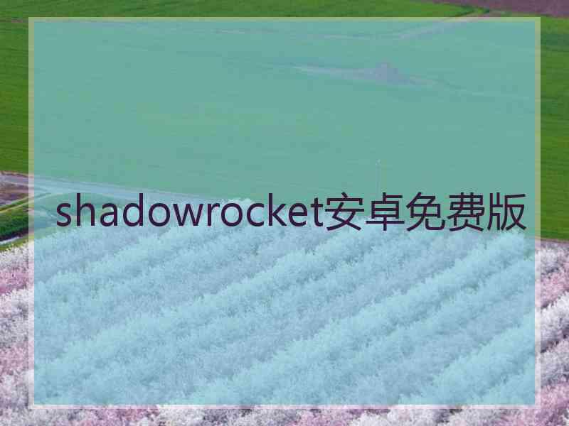 shadowrocket安卓免费版