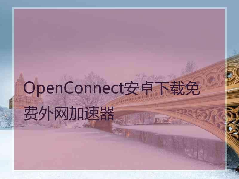 OpenConnect安卓下载免费外网加速器