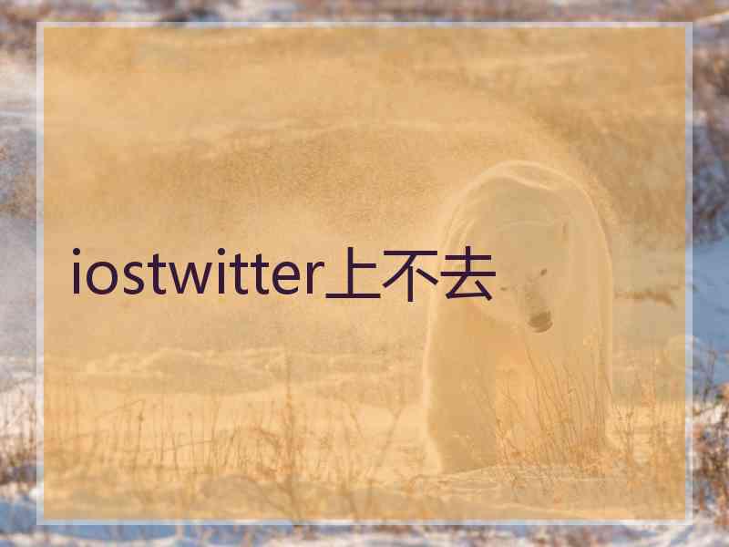 iostwitter上不去