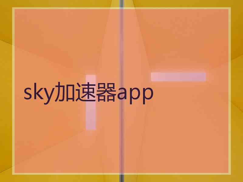 sky加速器app