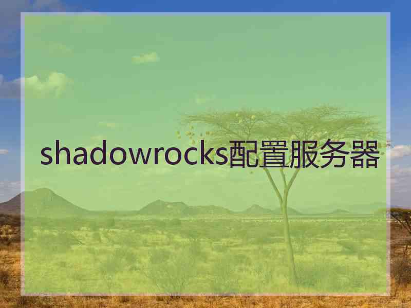 shadowrocks配置服务器