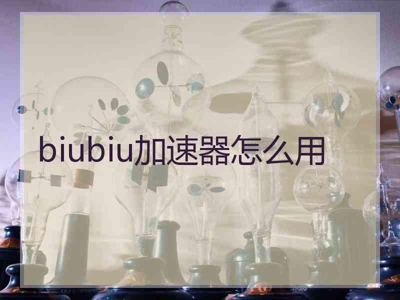 biubiu加速器怎么用