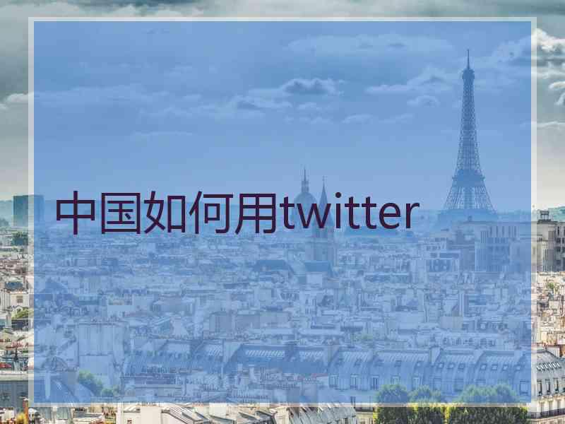 中国如何用twitter