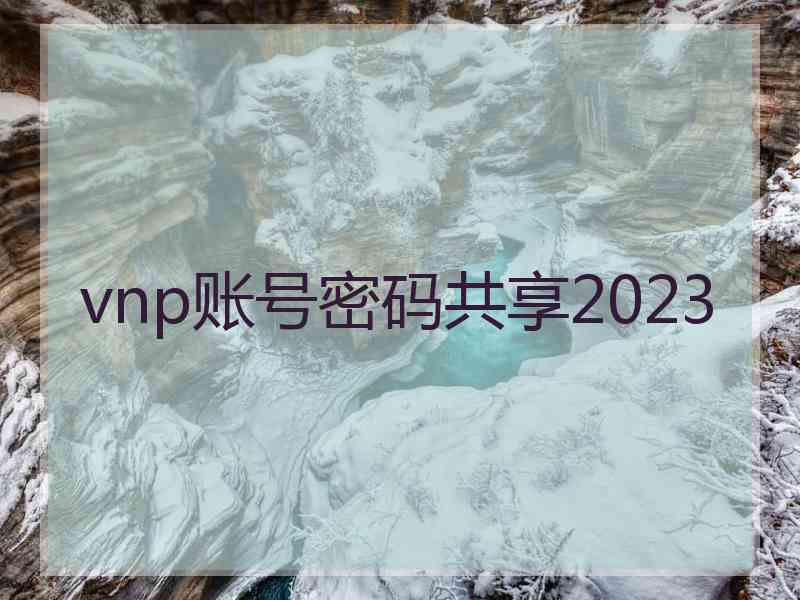 vnp账号密码共享2023